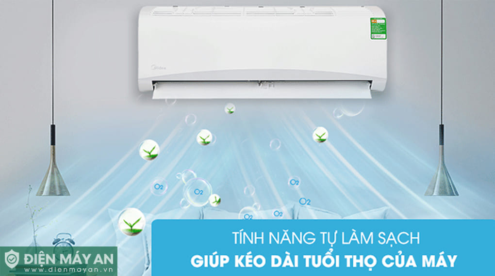 Điều hòa Midea 9000 BTU 1 chiều MSAFII-10CRN8